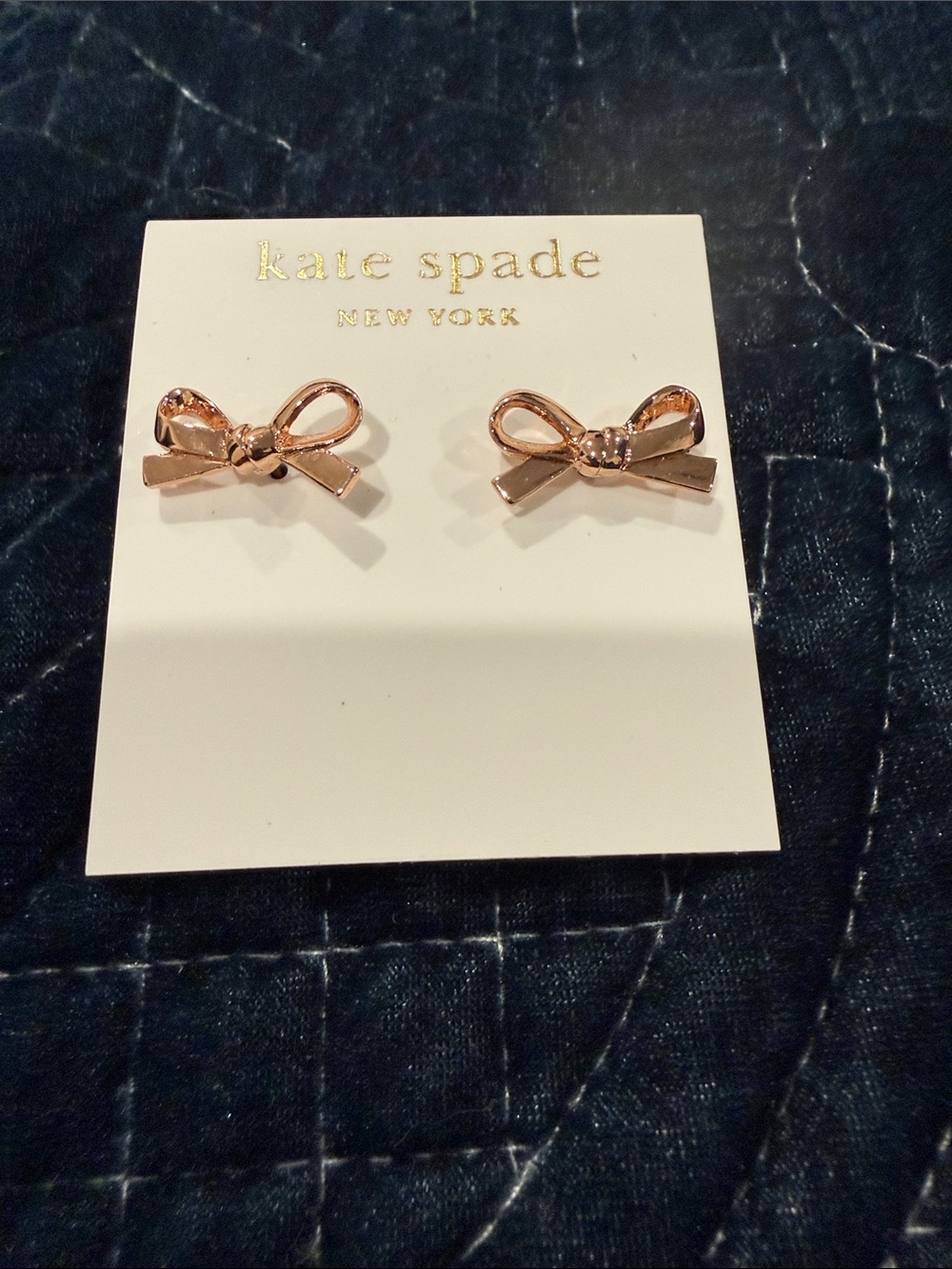 Kate Spade Rose Gold Bow Stud Earrings